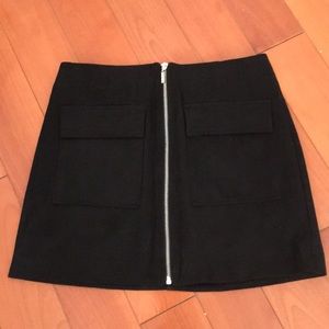 Suedette feel mini skirt with pockets
